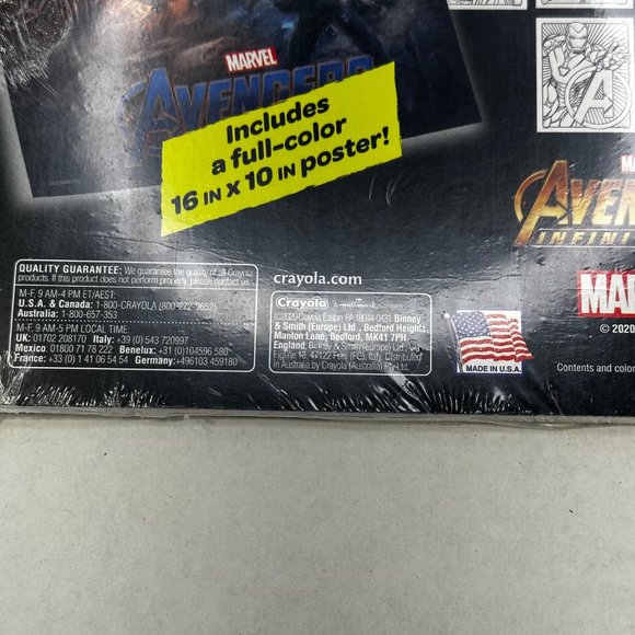 Crayola Art With Edge Marvel Avengers Endgame Coloring Book And Poster New - Picture 4 of 9